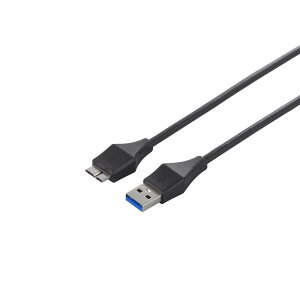 �o�b�t�@���[ BUFFALO ���j�o�[�T���R�l�N�^�[ USB3.0 A to microB �X�����P�[�u�� �u���b�N 2m BSUAMBSU320BK
