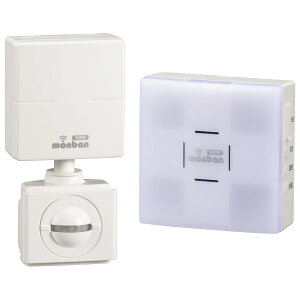 オーム電機 monban CUBE 人感センサー送信機+光フラッシュ電池式受信機 OCH-SET24-BLUE 08-0524 OHM