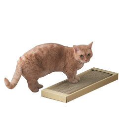 アイリスオーヤマ 猫 爪研ぎ スリムタイプ ダンボール 両面使用可 NTST-1P ナチュラル