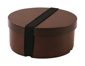 カクセー 弁当箱 曲げわっぱ 風 お弁当箱 丸型 500ml 食洗機対応 電子レンジOK ゴムバンド 付き 日本製 TW-06