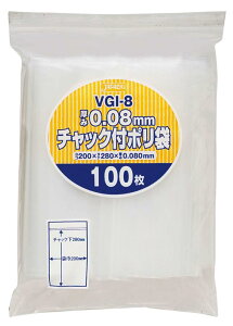 �W���p�b�N�X �`���b�N�t�� �|���� ���n ��20×�c28cm ����0.080mm �����^�C�v �g�������낢�� �ۊǁE�����ɍœK VGI-8 100���� ����