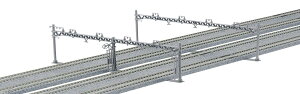 カトー(KATO) KATO Nゲージ 4線式ワイド架線柱 10本入 23-064 鉄道模型用品