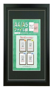 万丈 VANJOH A4/A5ファイル額(OAサイズ兼用)ブラック 106584 【クリアファイルA4対応】