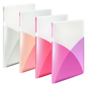 プラス クリアファイル B5 縦 20ポケット Pasty パスティ フルーツジェラート 4色組