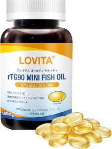 LOVITA �I���K3 ���� �T�v�������g ���Z�x94�� rTG�^ EPA620mg DHA300mg ���n���R�[�e�B���O ���� 120�� 60���� �A�C�X�����h�Y�����g�p