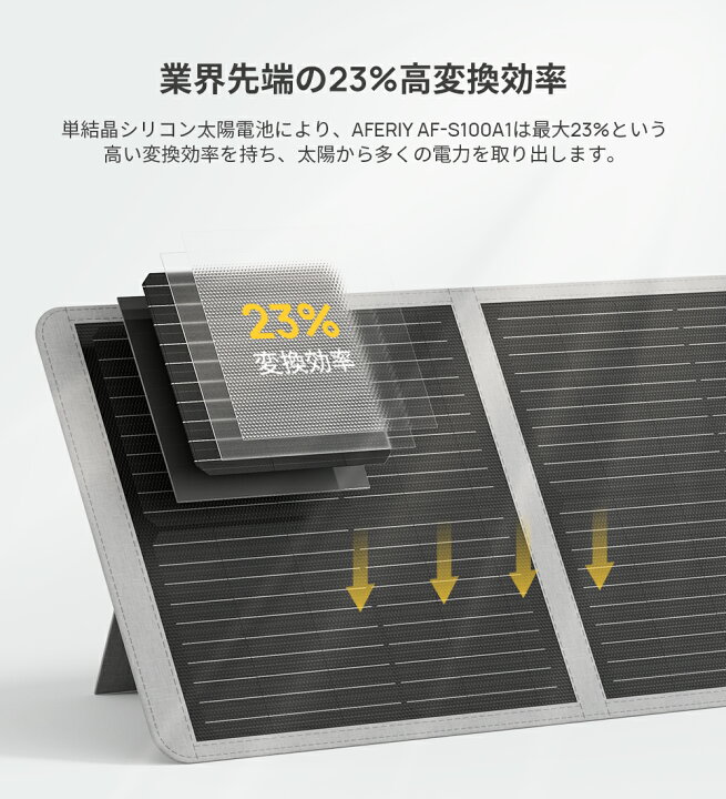 楽天市場】AFERIY ソーラーパネル 100W ソーラーチャージャー 
