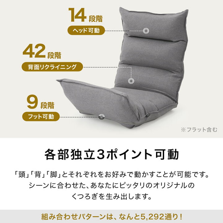 楽天市場】座椅子 【42段ギア搭載 ☆ 1億円座椅子】 低反発 