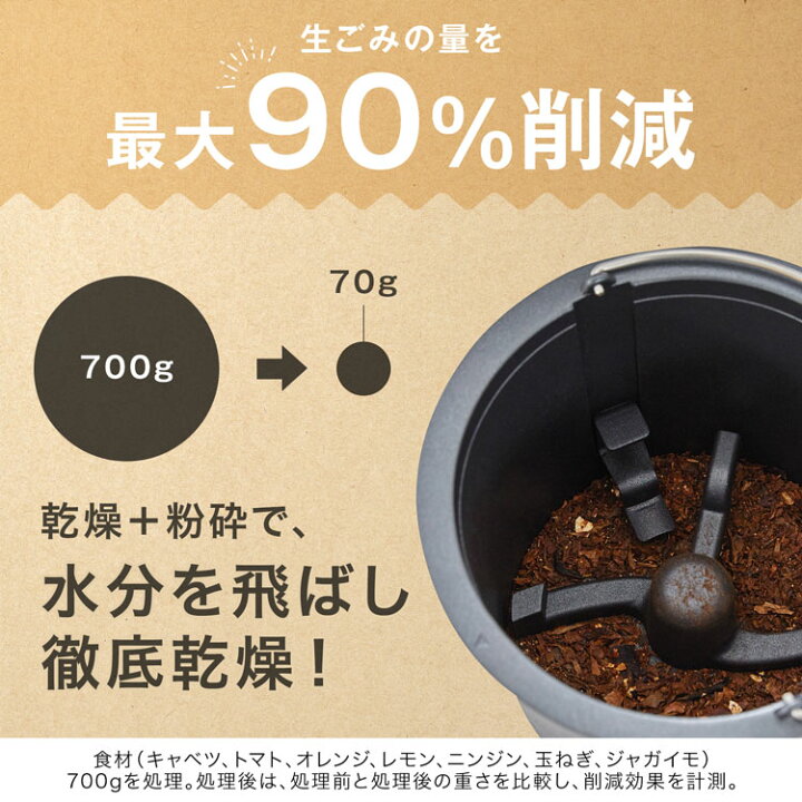 楽天市場】生ごみ処理機 生ごみ乾燥機 家庭用 生ごみ ゴミ 乾燥 粉砕機 