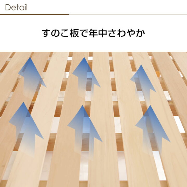 ロウヤ 木製ロフトベッド 階段タイプ ホワイト - ロフトベッド