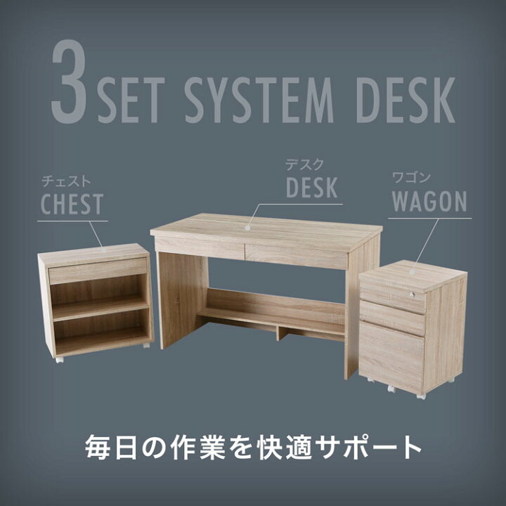 楽天市場】パソコンデスク デスク 幅120cm デスクセット 3点セット 