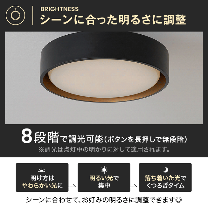 シーリングライト アッパーライト付き 間接照明 8畳 LOWYA ブラック シーリングライト アッパーライト付き 間接照明 8畳 | 【公式】LOWYA