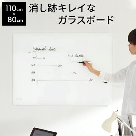 ホワイトボード ガラス ガラスボード ガラス製 ウォールボード 壁面 壁掛け オフィス 会議室 店舗 強化ガラス シンプル マグネット 磁石 メモ 110x80cm おしゃれ 在宅 リモートワーク