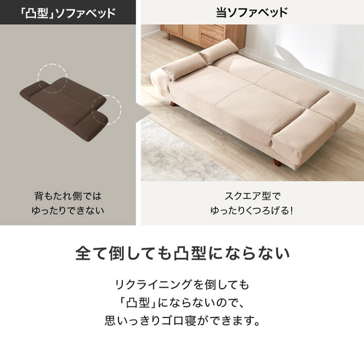 楽天市場】ソファーベッド コンパクト ソファー ソファ ソファベッド 