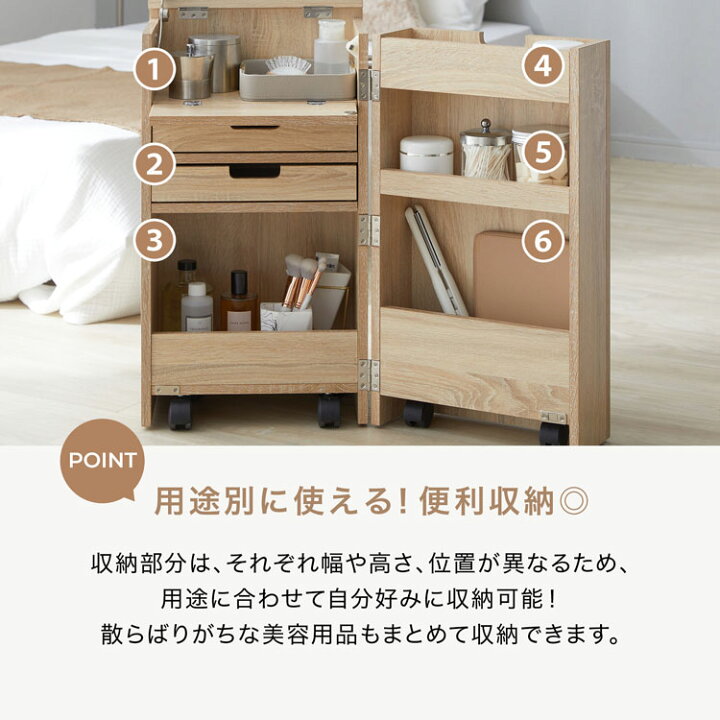 楽天市場】＼SNSで話題！／ ドレッサー コンパクト コスメワゴン 収納 