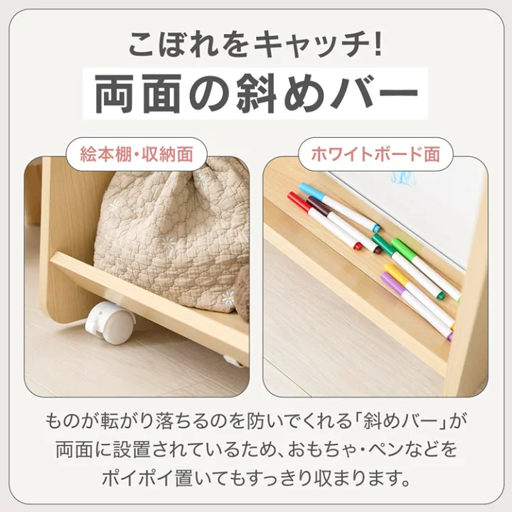 楽天市場】絵本棚 絵本ラック ホワイトボード おもちゃ収納 お絵描き 