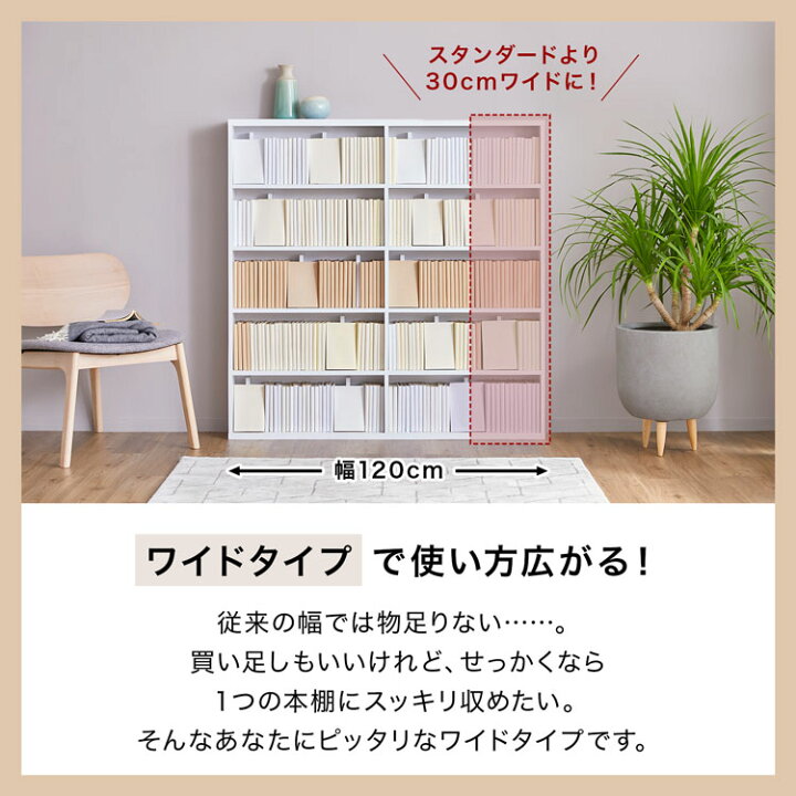 楽天市場】本棚 大容量 薄型 スリム おしゃれ コミック 漫画 収納 木製 