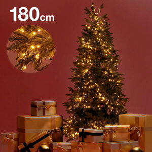 [クーポンで7%OFF! 10/10 0:00-10/11 23:59] クリスマスツリー 180cm クリスマス ツリー LED LEDライト 180cmクリスマスツリー シンプル 置物 店舗用 法人用 業務用 ショップ用 簡単組立 テレワーク 在宅