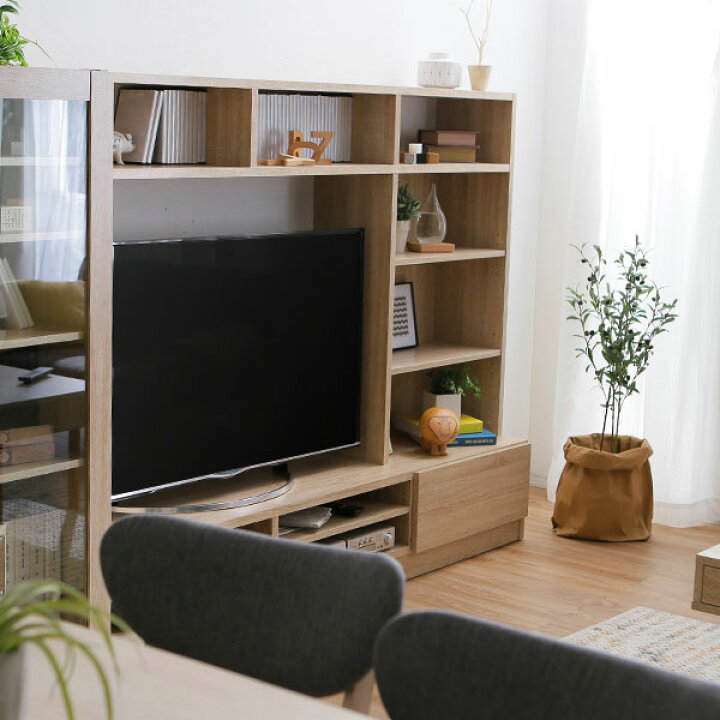 楽天市場 テレビ台 ハイタイプ 壁面収納 テレビ 壁面 収納 2cm テレビボード 32インチ 32型 42インチ 42型 46インチ 46型 50インチ 50型 収納棚 リビング テレビラック オーディオラック Tv台 棚 木製 Tvボード 新生活 Lowya ロウヤ 楽天市場店