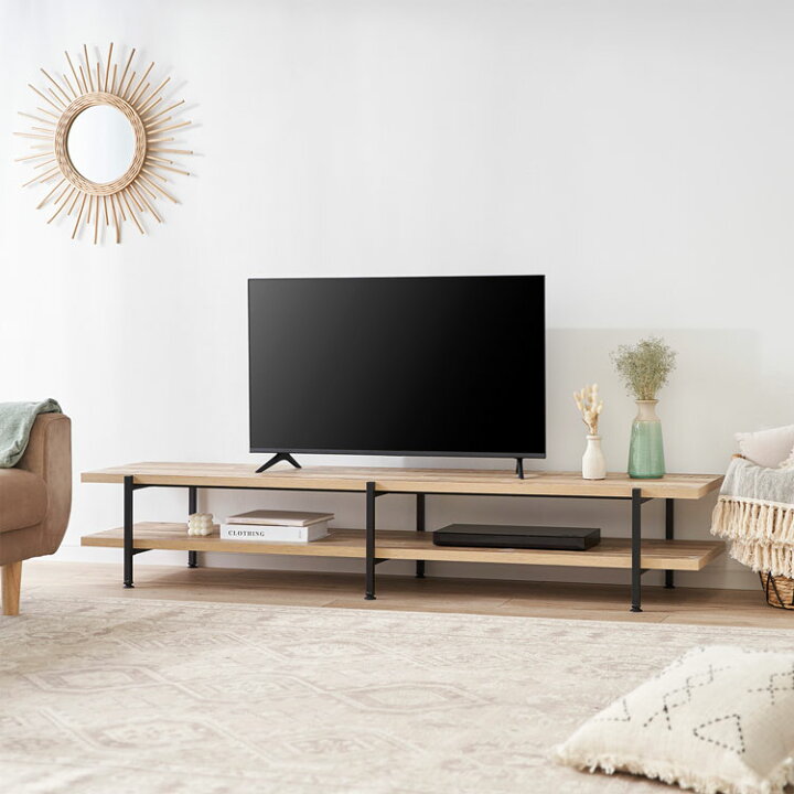 楽天市場】テレビ台 幅180cm TV台 TVシェルフ ローボード テレビボード 