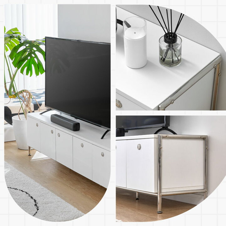 楽天市場】テレビボード テレビ台 ローボード ステンレス 150cm 