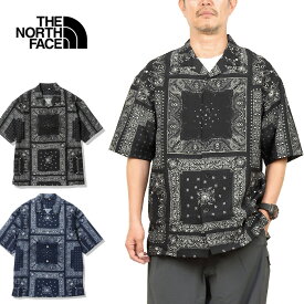 【SALE】THE NORTH FACE ザ ノースフェイス NR22330 S/S ALOHA VENT SHIRT ショートスリーブアロハベントシャツ アロハ シャツ UVカット バンダナ柄 総柄 速乾 通気 半袖 トップス アウトドア メンズ レディース 2カラー 国内正規 2023SS 30%OFF