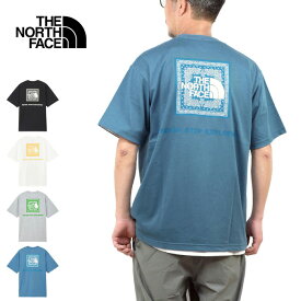 THE NORTH FACE ザ ノースフェイス NT32446 S/S BANDANA SQUARE LOGO TEE ショートスリーブバンダナスクエアロゴティー Tシャツ ペイズリー 柄 速乾 半袖 トップス アウトドア メンズ レディース 4カラー 国内正規 2024SS