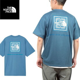 THE NORTH FACE ザ ノースフェイス NT32446 S/S BANDANA SQUARE LOGO TEE ショートスリーブバンダナスクエアロゴティー Tシャツ ペイズリー 柄 速乾 半袖 トップス アウトドア メンズ レディース 4カラー 国内正規 2024SS