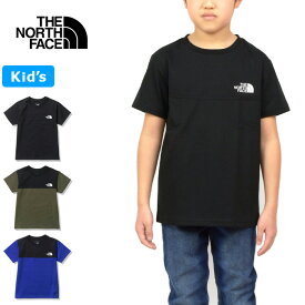 【SALE】THE NORTH FACE ザ ノースフェイス NTJ32332 S/S COLOR BLOCK TEE(キッズ) ショートスリーブカラーブロックティー Tシャツ 100cm～150cm UVカット 半袖 アウトドア ジュニア ボーイズ ガールズ 男の子 女の子 子供服 3カラー 国内正規 2023SS 30%OFF