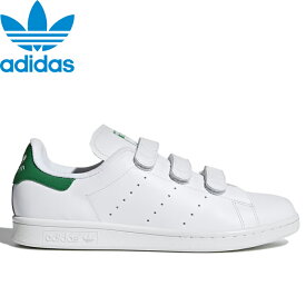 adidas Originals アディダス オリジナルス STAN SMITH CF スタンスミス S75187 ベルクロ 面ファスナー式ストラップ テニス シューズ スニーカー ローカット 復刻 天然皮革 スポーツ ストリート メンズ 靴 フットウェアホワイト/グリーン 国内正規 2026SS
