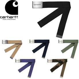 Carhartt WIP カーハート WIP I019176 CLIP BELT CHROME クリップ ベルト クローム ガチャベル スクリプト ロゴ 小物 雑貨 迷彩 カモ柄 ストリート ミリタリー ワーク インプログレス メンズ レディース 6カラー 国内正規 2023SS