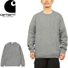 Carhartt WIP カーハート WIP I024888"ALLEN SWEATER"アレン セーター クルーネック ニット ウール 刺繍 定番 無地 7ゲージ編み ストリート スケート アメカジ カジュアル ワーク インプログレス メンズ レディース 2カラー 国内正規