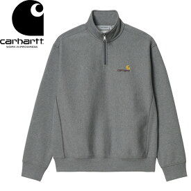 Carhartt WIP カーハート WIP I027014-22F HALF ZIP AMERICAN SCRIPT SWEATSHIRT ハーフジップ アメリカンスクリプト スウェットシャツ プルオーバー スタンドカラー 厚手 裏起毛 トップス ワーク イン プログレス メンズ レディース 5カラー 国内正規