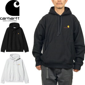 Carhartt WIP カーハート WIP I028279-23F"HOODED AMERICAN SCRIPT SWEATSHIRT"フーデッド アメリカン スクリプト スウェット シャツ パーカー プルオーバー 厚手 裏起毛 トップス ワーク イン プログレス メンズ レディース 2カラー 国内正規 2023AW