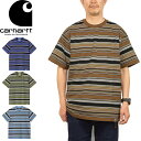 Carhartt WIP カーハート WIP I031603 S/S LAFFERTY T-SHIRT ショートスリーブ ラファティー Tシャツ ボーダー ストライプ 半袖 トップス カットソー ルーズフィット ワーク インプログレス ストリート スケート アメカジ メンズ レディース 4カラー 国内正規