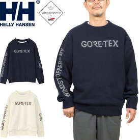 【SALE】HELLY HANSEN ヘリーハンセン HH52372 GORE-TEX WINDSTOPPER KNIT SWEATER ゴアテックス ウインドストッパー ニット セーター クルーネック 撥水 防風 耐久 トップス アウトドア メンズ レディース 2カラー 国内正規 2023AW 20%OFF