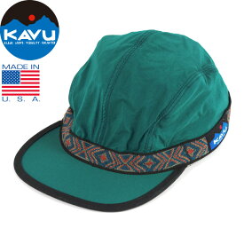 KAVU カブー 112 SYNTHETIC STRAP CAP シンセティック ストラップ キャップ 11863028 ポリエステル 4パネル キャンプ ジェット アメリカ製 軽量 速乾 帽子 アウトドア メンズ レディース 4カラー 国内正規 2023SS