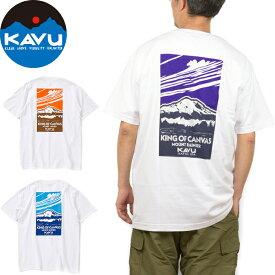 KAVU カブー 19821866 RAINIER TEE レイニア Tシャツ バックプリント ヘビー コットン 厚手 半袖 ショートスリーブ トップス アウトドア キャンプ フェス ジャパンフィット メンズ レディース 3カラー 国内正規 2023SS