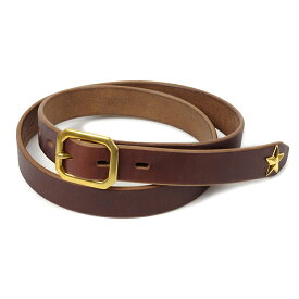 【SALE】SCHOTT ショット 3129046"SCT-PERFECTO BELT NARROW"SCTパーフェクト ベルト ナロー レザー ワンスター(星) スタッズ ホーウィン 24mm幅 細身 牛革 本革 日本製 定番 アクセサリー メンズ レディース 2カラー 国内正規 10%OFF