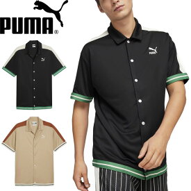 PUMA プーマ 625482 FOR THE FANBASE T7 SHOOTING SHIRT フォー ザ ファンベース T7 シューティング シャツ リラックスフィット カジュアル スポーツストリート トップス メンズ レディース 半袖 2カラー 国内正規 2024SS