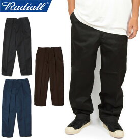 RADIALL ラディアル RAD-CNQ-PT004 CNQ MOTOWN - WIDE TAPERED FIT PANTS コンキスタ モータウン ワイド テーパード フィット パンツ ワーク T/Cツイル スラックス 厚手 定番 日本製 ボトムス アメカジ ストリート ローライダー メンズ レディース 3カラー 国内正規 2023AW