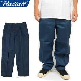 RADIALL ラディアル RAD-CNQ-PT004 CNQ MOTOWN - WIDE TAPERED FIT PANTS コンキスタ モータウン ワイド テーパード フィット パンツ ワーク T/Cツイル スラックス 厚手 定番 日本製 ボトムス アメカジ ストリート ローライダー メンズ レディース 3カラー 国内正規 2023AW