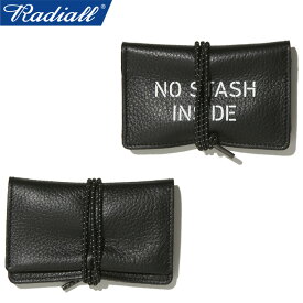 RADIALL ラディアル RAD-24SS-ACC004 LAIDBACK ONE DAY SHAG POUCH レイドバック ワンデイ シャグ ポーチ レザー カウレザー 本革 手巻きタバコ ケース 喫煙具 雑貨 小物 ワーク ストリート アメカジ メンズ レディース ブラック 国内正規 2024SS