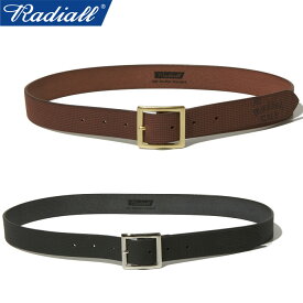 RADIALL ラディアル RAD-24SS-ACC006 TRUE DEAL - SQUARE BUCKLE BELT / PLAIN トゥルー ディール スクエア バックル ベルト プレイン レザー 本革 30mm幅 雑貨 小物 アクセサリー ストリート アメカジ ワーク カジュアル メンズ レディース 2カラー 国内正規 2024SS