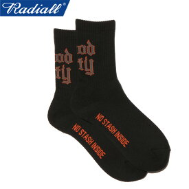 RADIALL ラディアル RAD-PAC053 HOOD CITY - 1PAC SOX MID フッドシティ 1パック ソックス ミッド ロング ハイソックス 靴下 抗菌 アンダーウェア 下着 雑貨 ストリート スケート ワーク アメカジ メンズ レディース 3カラー 国内正規 2023AW