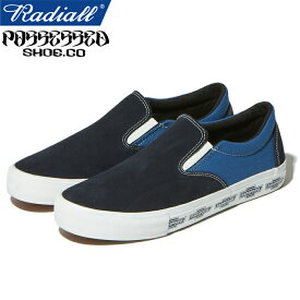 RADIALL × POSSESSED SHOE ラディアル × ポゼスト シューズ RAD-PSD008 POSSE - SLIP ON SNEAKER ポッセ スリップ オン スニーカー スリッポン SKATE GANG スケートギャング スケート ボード シューズ スケシュー スエード メンズ ネイビー 国内正規