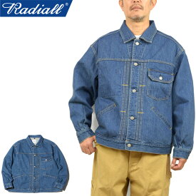 【SALE】RADIALL ラディアル RAD-23AW-JK001-02 FRISCO - ENGINEER JACKET フリスコ エンジニアジャケット デニムジャケット Gジャン ウォッシュ加工 セルビッチ 13オンス アメカジ ワーク ストリート メンズ レディース ライトインディゴ 国内正規 2023AW 10%OFF