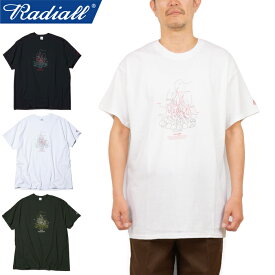 【SALE】RADIALL ラディアル RAD-22SS-TEE013 RAD FLAMES - CREW NECK T-SHIRT S/S ラッド フレイムス クルーネック Tシャツ ショートスリーブ 半袖 トップス 日本製 コットン ストリート アメカジ メンズ レディース 3カラー 国内正規 2022SS 20%OFF