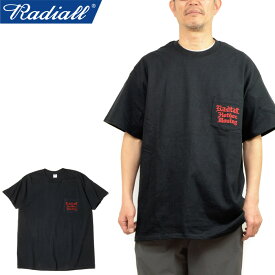 RADIALL ラディアル RAD-24SS-TEE001 HOTBOX - CREW NECK T-SHIRT S/S ホットボックスクルーネックTシャツ ショートスリーブ 半袖 ポケT ロゴ 刺繍 トップス 日本製 コットン ストリート ワーク アメカジ メンズ レディース 2カラー 国内正規 2024SS