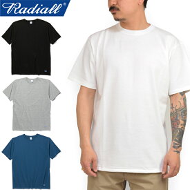 RADIALL ラディアル RAD-PAC041 BASIC CREW NECK T-SHIRT S/S ベーシック クルー ネック Tシャツ ショートスリーブ 半袖 トップス コットン 無地 ワンポイント インナー ストリート スケート アメカジ ワーク メンズ レディース 3カラー 国内正規 2023AW