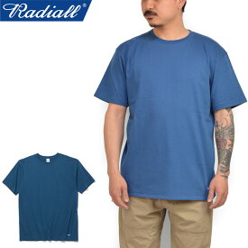 RADIALL ラディアル RAD-PAC041 BASIC CREW NECK T-SHIRT S/S ベーシック クルー ネック Tシャツ ショートスリーブ 半袖 トップス コットン 無地 ワンポイント インナー ストリート スケート アメカジ ワーク メンズ レディース 3カラー 国内正規 2023AW